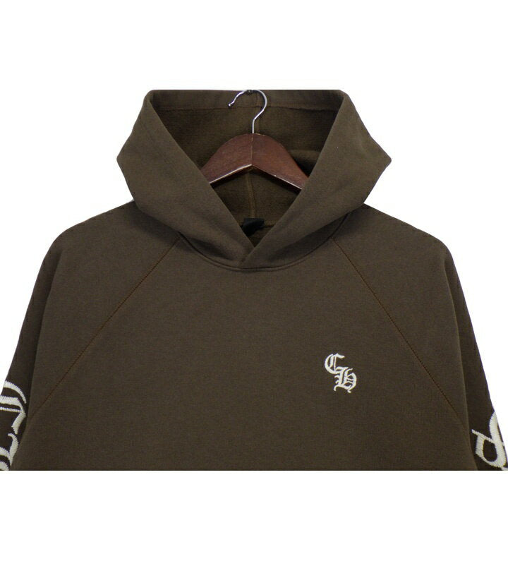 Sudadera con capucha y logotipo bordado en el brazo de Wynott, color marrón, talla M, n7970 [usada]