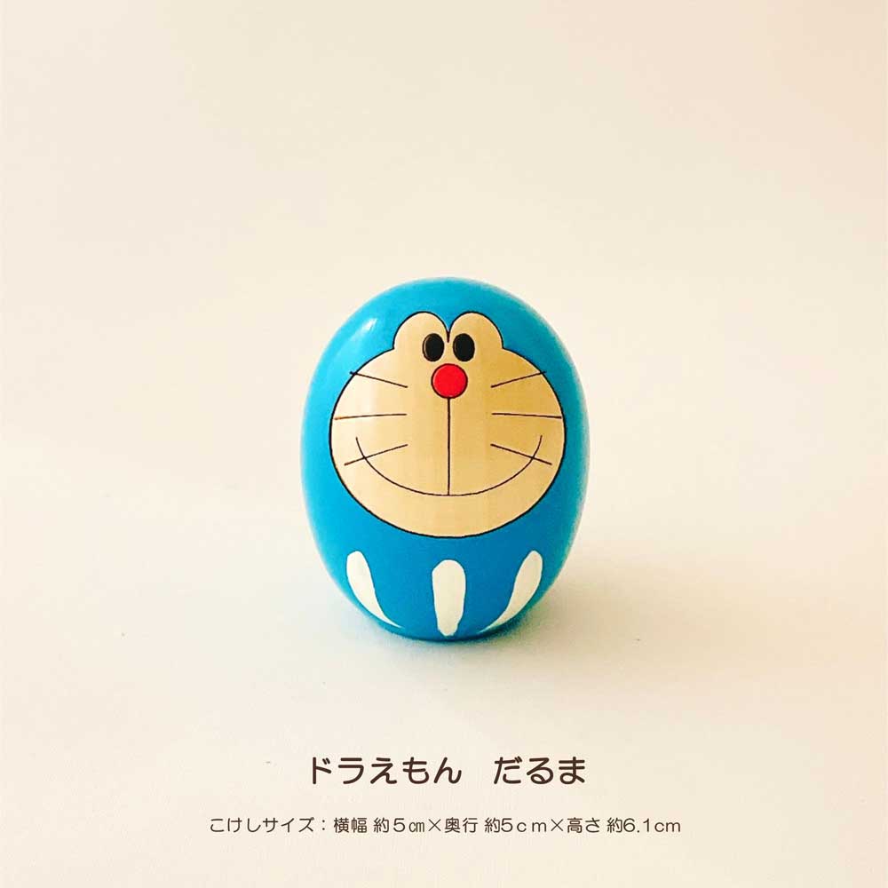 Doraemon Dharma [Usaburo Kokeshi] Fujiko F. Fujio Present Kokeshi Interior Ornament Cute Gift Home Time Living Stayhome Healing Wooden Made in Japan Traditional Crafts Mother's Day Gift Ornament Us