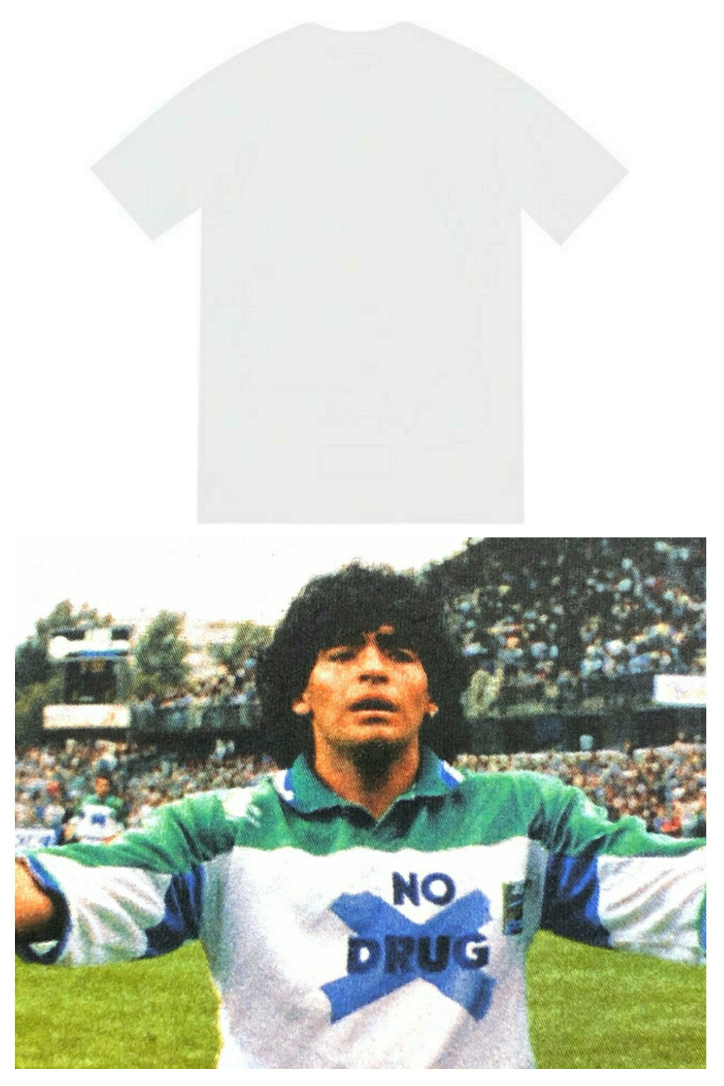 Camiseta SUPREME Tops 24SS Nueva camiseta blanca Maradona Camiseta blanca con foto de Maradona