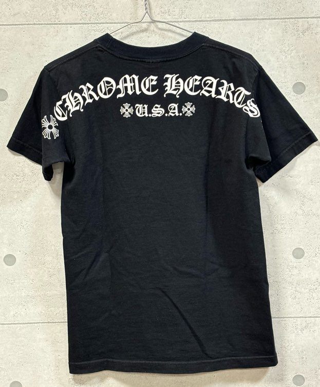 Chrome Hearts CHROME HEARTS Arch Logo T-shirt Short Sleeve Top 100% Cotton Black SizeS [68508]