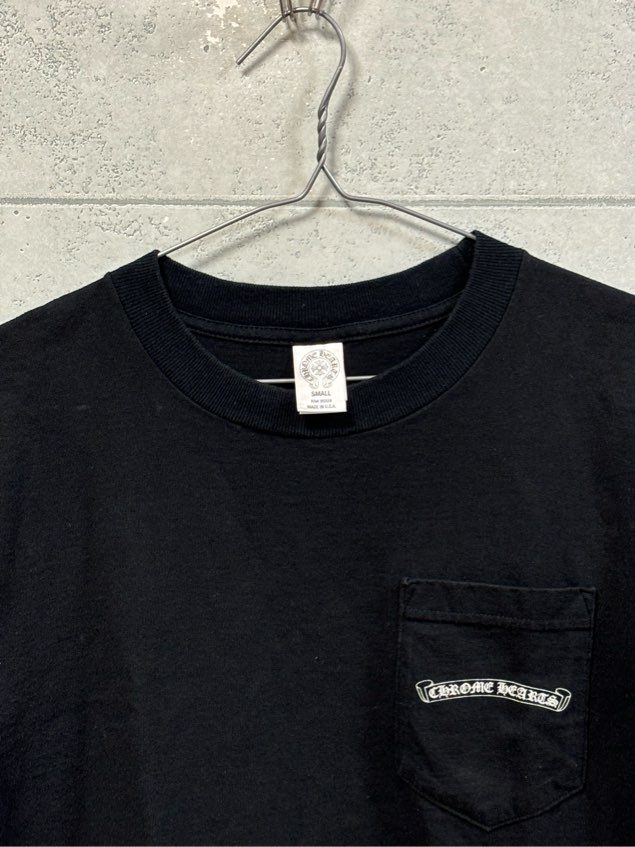 Camiseta de manga corta con el logotipo de Chrome Hearts CHROME HEARTS Arch, 100 % algodón, color negro, talla S [68508]