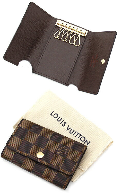 LOUIS VUITTON N62630 Damier Multicle 6 6-key case for both men and women, new gift [Free shipping]