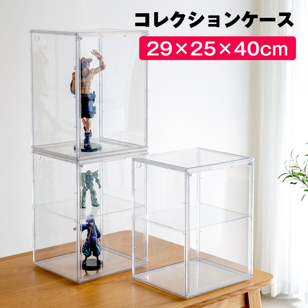 Figure case UV protection LED cable hole stackable Collection case Hobby Acrylic case Clear Tabletop Transparent High quality Acrylic display case Storage box Doll case