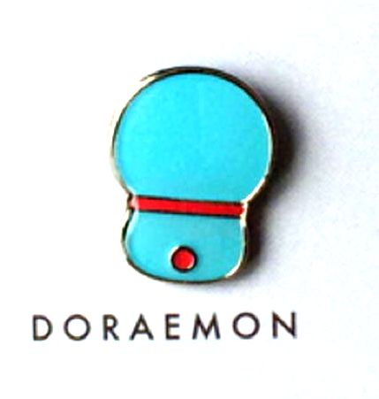 Pins de estilo F de Doraemon con forma de alfiler natural Museo Fujiko F. Fujio