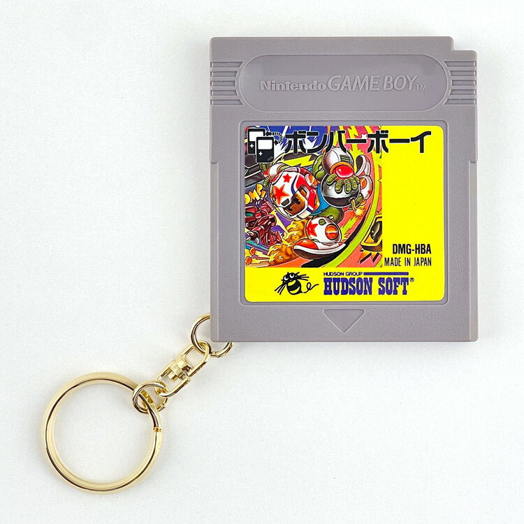 Junk Game Software Keychain "Bomber Boy" Cassette Size: Height 6.5 x Width 5.8 x Thickness 0.8 cm Plastic Ring Game Boy GAME BOY