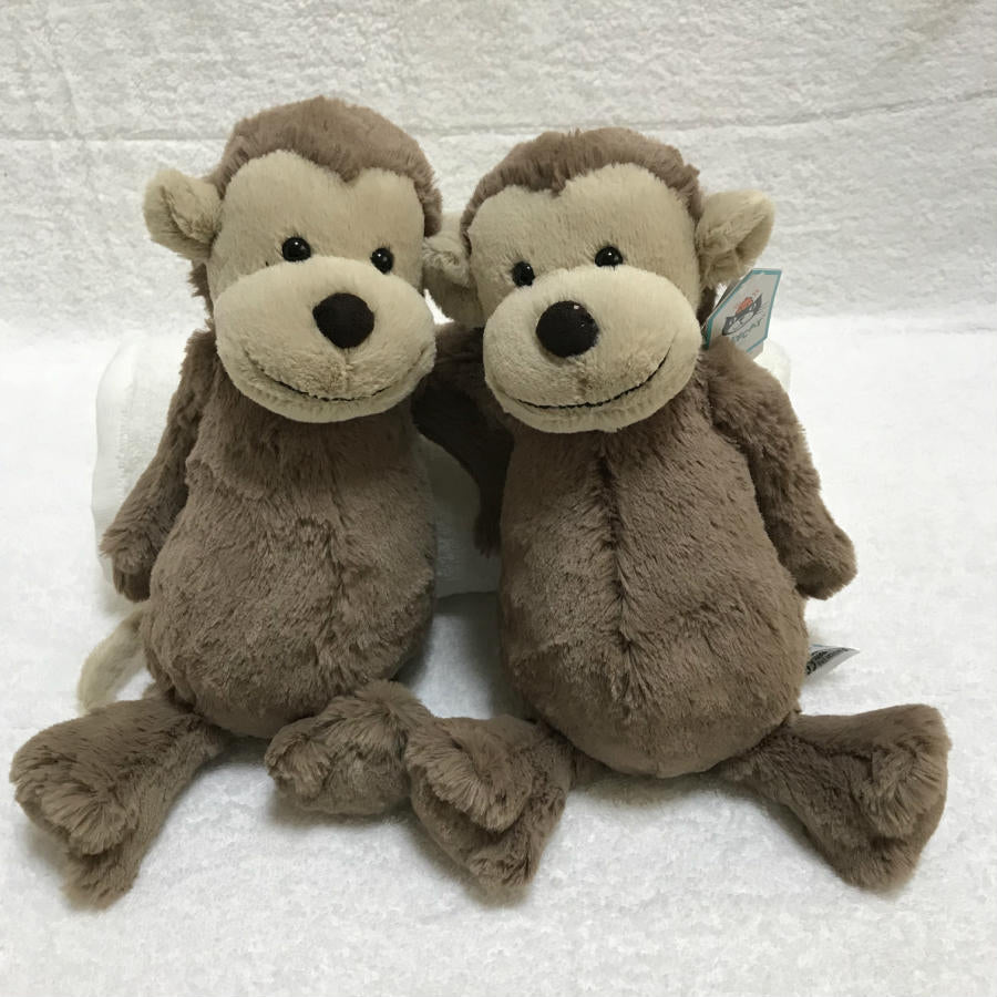 [Choose from free wrapping! 】Authentic Jellycat Bashful Monkey Medium Jerry Cat British Princess Charlotte Plush Animal Gentle Cute Toddler Nursery Grandchild Enrollment Presentation