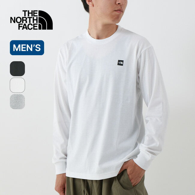 The North Face The North Face L/S Small Box Logo Tee Men's THE NORTH FACE L/S SM BOX LOGO T NT32441 Long Sleeve Long Sleeve Long T-Shirt Cut and Sew Plain One Point Simple �