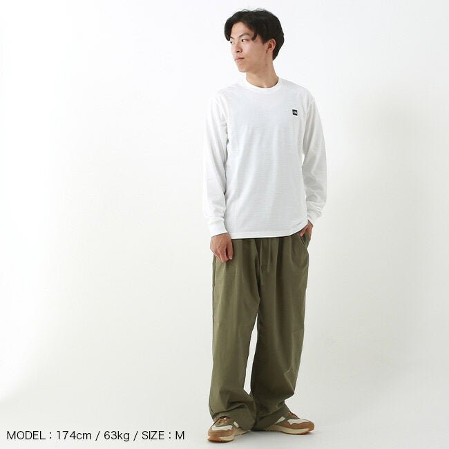 The North Face The North Face L/S Small Box Logo Tee Men's THE NORTH FACE L/S SM BOX LOGO T NT32441 Long Sleeve Long Sleeve Long T-Shirt Cut and Sew Plain One Point Simple �