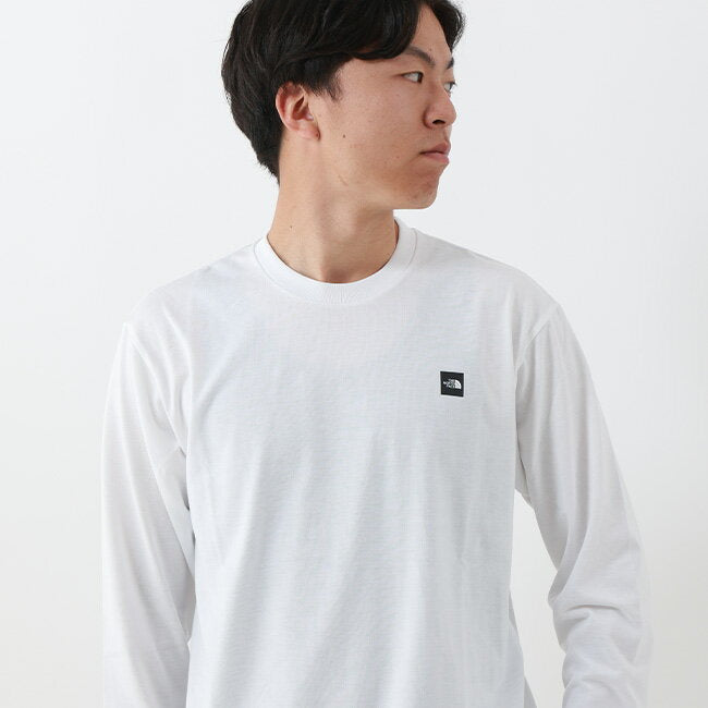 The North Face The North Face L/S Small Box Logo Tee Men's THE NORTH FACE L/S SM BOX LOGO T NT32441 Long Sleeve Long Sleeve Long T-Shirt Cut and Sew Plain One Point Simple �