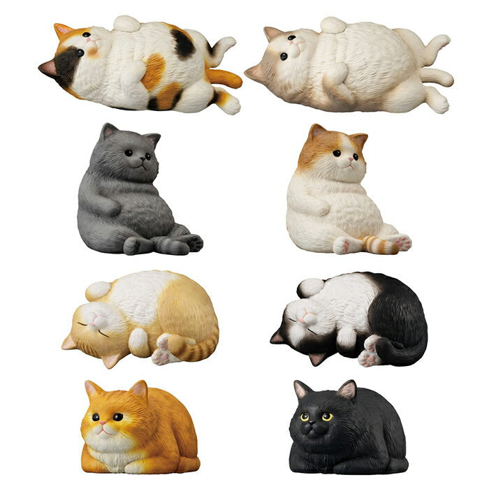 Free shipping BANDAI Candy Mochiri Kororin♪ Cat 12 pieces box Box Bandai Candy Toy Cat Cat Cat Cat Hachiware Gray Brown Tora Black Cat Navel Bamboo Celestial Sitting Figure Soft vinyl doll Soft vinyl Character G