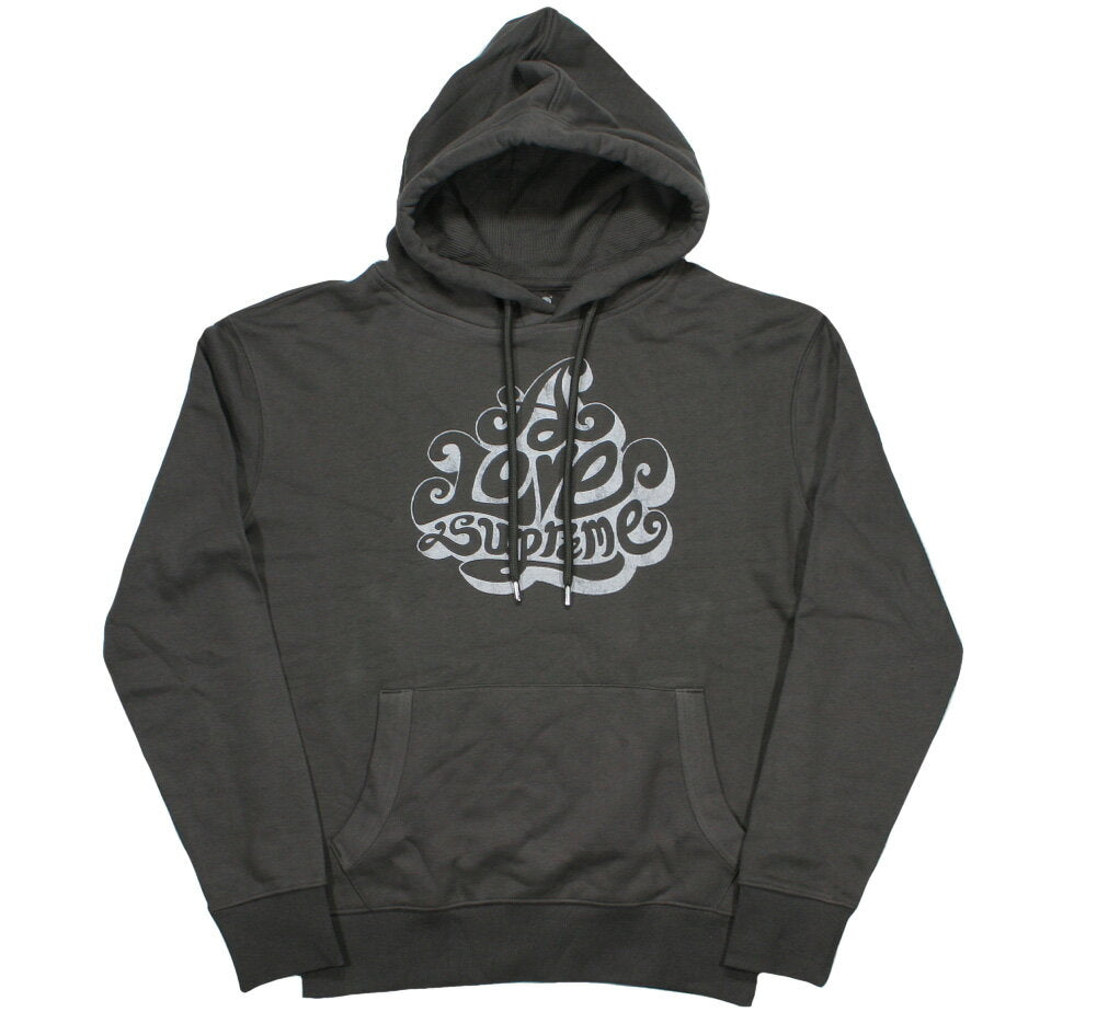 [Worn Free] John Coltrane / A Love Supreme Logo Hoodie 1 (Charcoal) - John Coltrane Parka