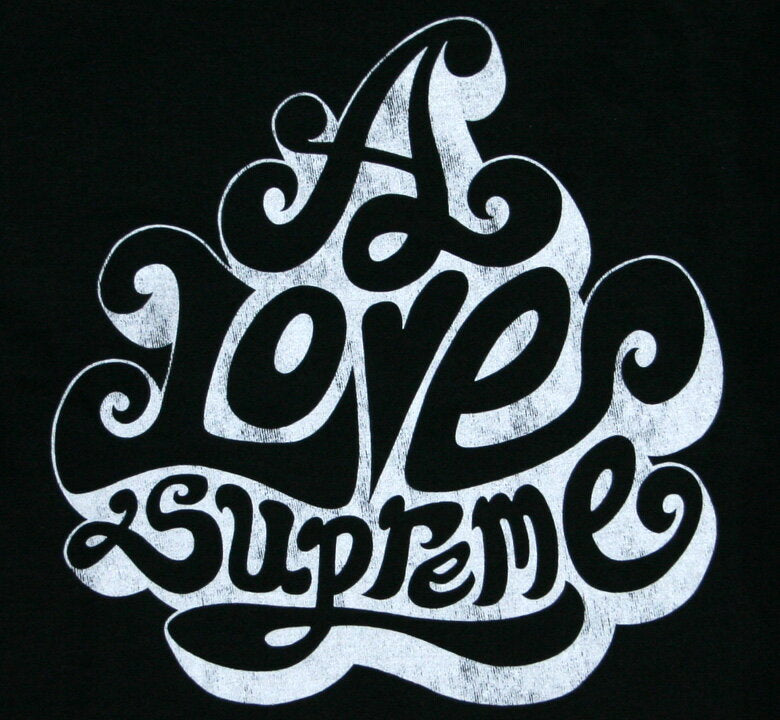 [Worn Free] John Coltrane / A Love Supreme Logo Tee 2 (Black) - [Worn Free] John Coltrane T-shirt