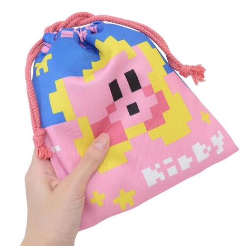 Bolsa con cordón Kirby Star Makoto Bolsa con cordón Bolsa Kinchaku Navy Jays Planning Soporte para accesorios Entrega por correo disponible Pop de malvavisco