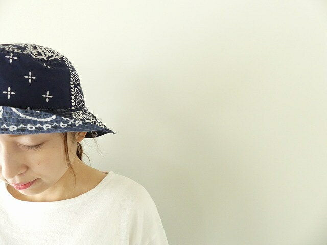 [Reservation colors available] KAPITAL Bandana Patchwork Pt Bucket HAT (Long Brim) (EK-1233) (EK-1233XH)