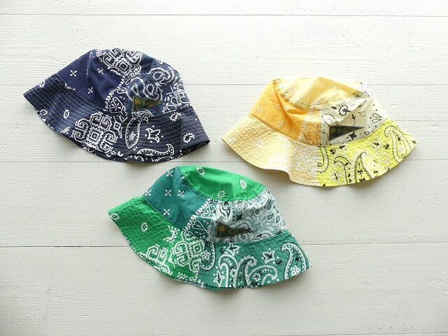 [Reservation colors available] KAPITAL Bandana Patchwork Pt Bucket HAT (Long Brim) (EK-1233) (EK-1233XH)