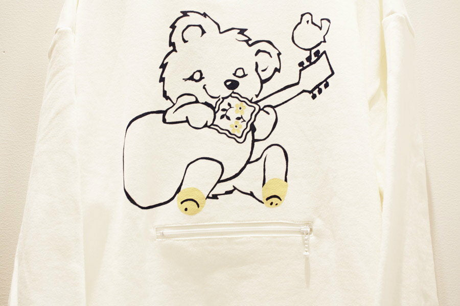 KAPITAL ECO fleece COOKIE pocket crew sweatshirt (PECKISH Little Bear & Harmony pt)