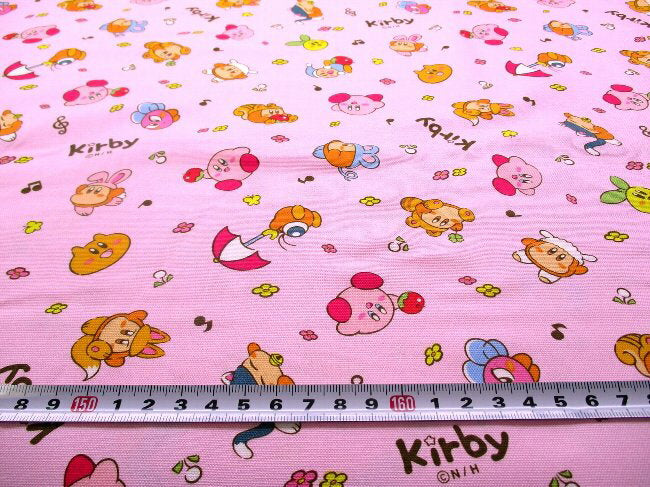 Character Fabric Fabric Kirby of the Stars (Kirby) (Pink) Pattern number 3 Oxford (100% cotton) Fabric width - approx. 108cm (Kirby Kirby Kirby Kirby)