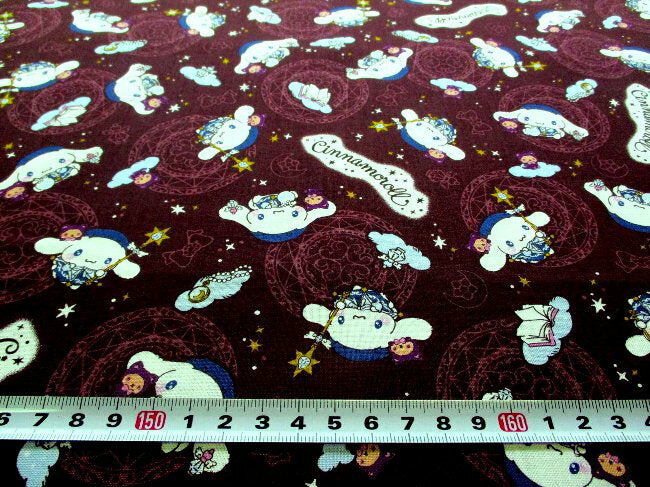 <★Low only a few left due to discontinuation> Character Fabric Cloth Cinnamoroll (brown) Pattern number 51 Sheeting (100% cotton) Fabric width - approx. 104cm (Cinnamon Cinnamon Roll Shinamon Sanrio Bra