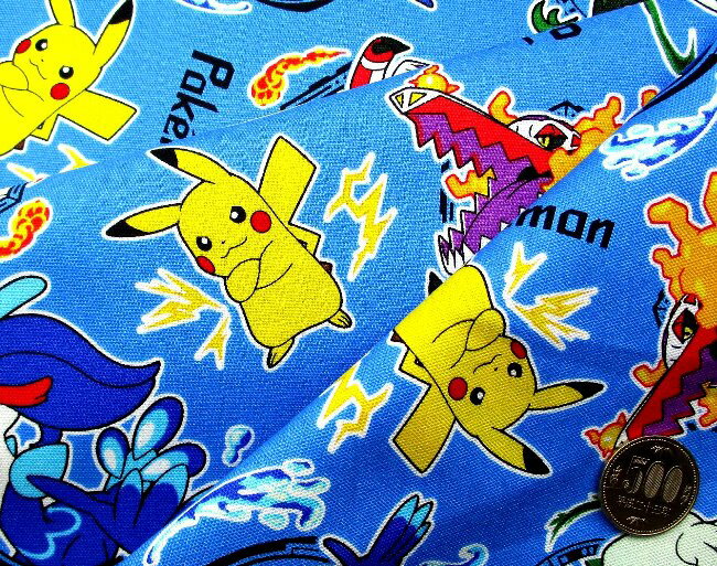 "If the current stock runs out, we expect to arrive around the end of March" Character Fabric: Pokémon (blue) Pattern number: 135 (2025) Oxford (100% cotton) Fabric width: Approximately 108cm (Pokémon Monster Mons)