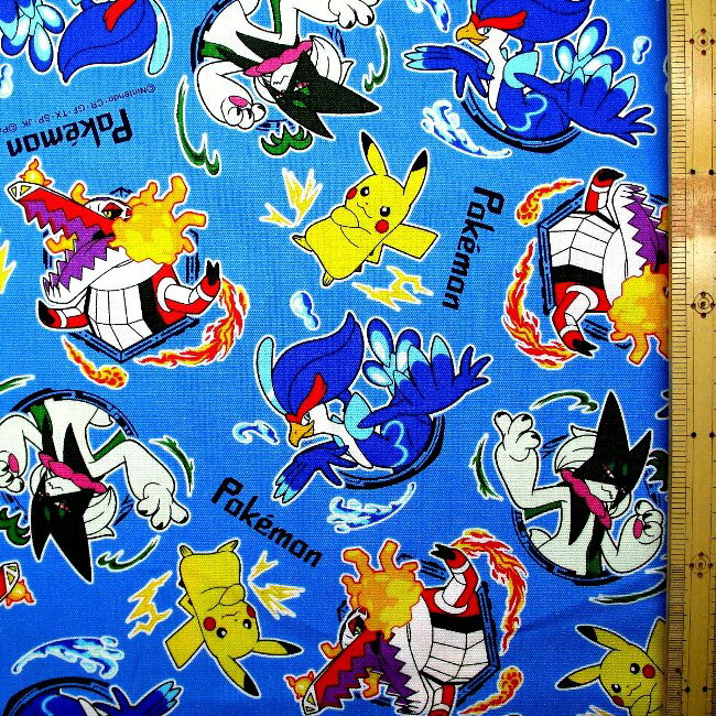 "If the current stock runs out, we expect to arrive around the end of March" Character Fabric: Pokémon (blue) Pattern number: 135 (2025) Oxford (100% cotton) Fabric width: Approximately 108cm (Pokémon Monster Mons)