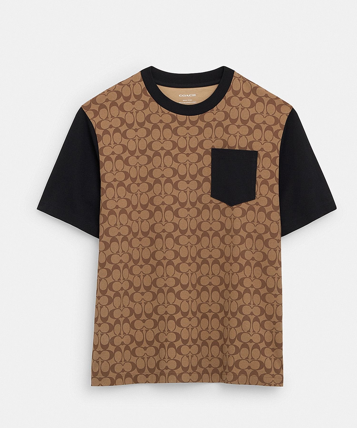 [SALE/62% OFF] COACH OUTLET [Official] Signature T-shirt Coach Outlet Tops Cut and Sew T-shirt Brown [Free Shipping]