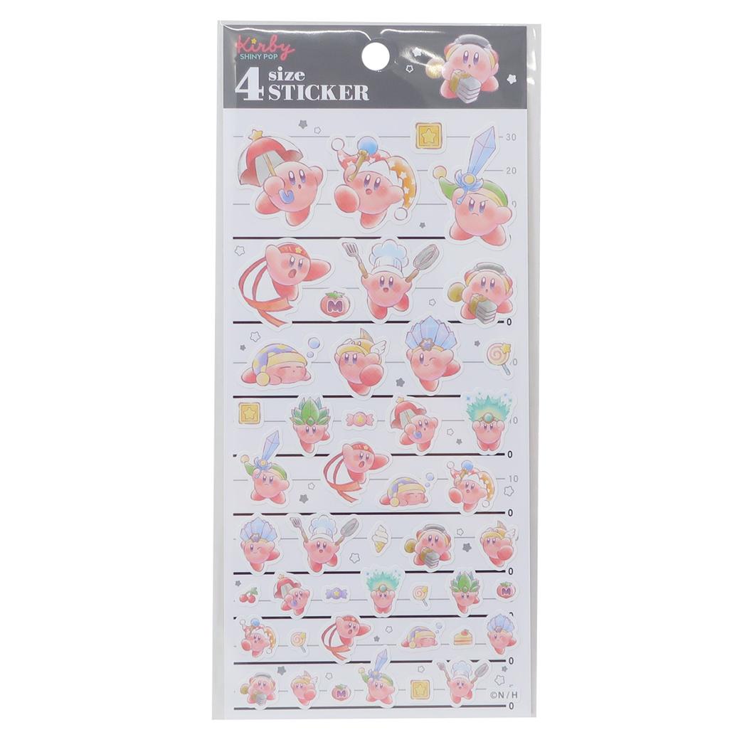 Kirby Star Sticker Sheet 4 Size Stickers 4SIZE STICKER COPY ABILITY Kamio Japan Notebook Deco Character Goods Mail-order Cinema Collection