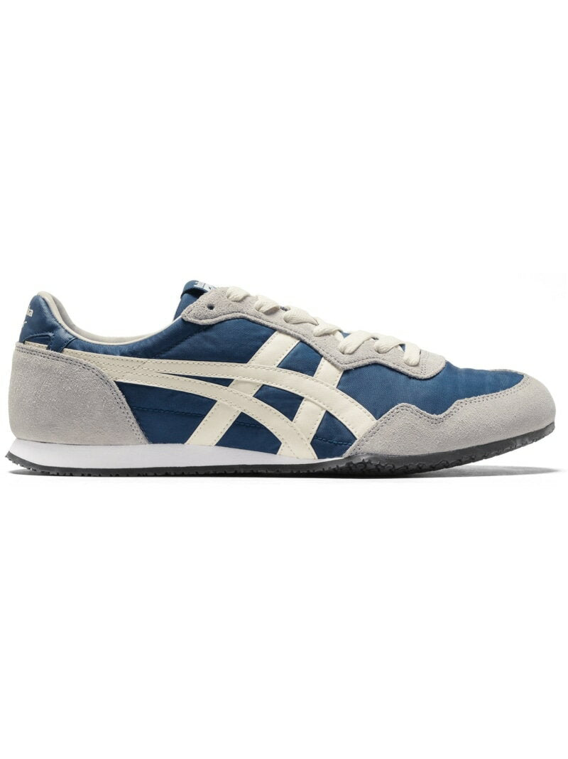 (U) [Official Shop] SERRANO Onitsuka Tiger Shoes and Shoes Sneakers Blue Beige White [Free Shipping] [Rakuten Fashion]