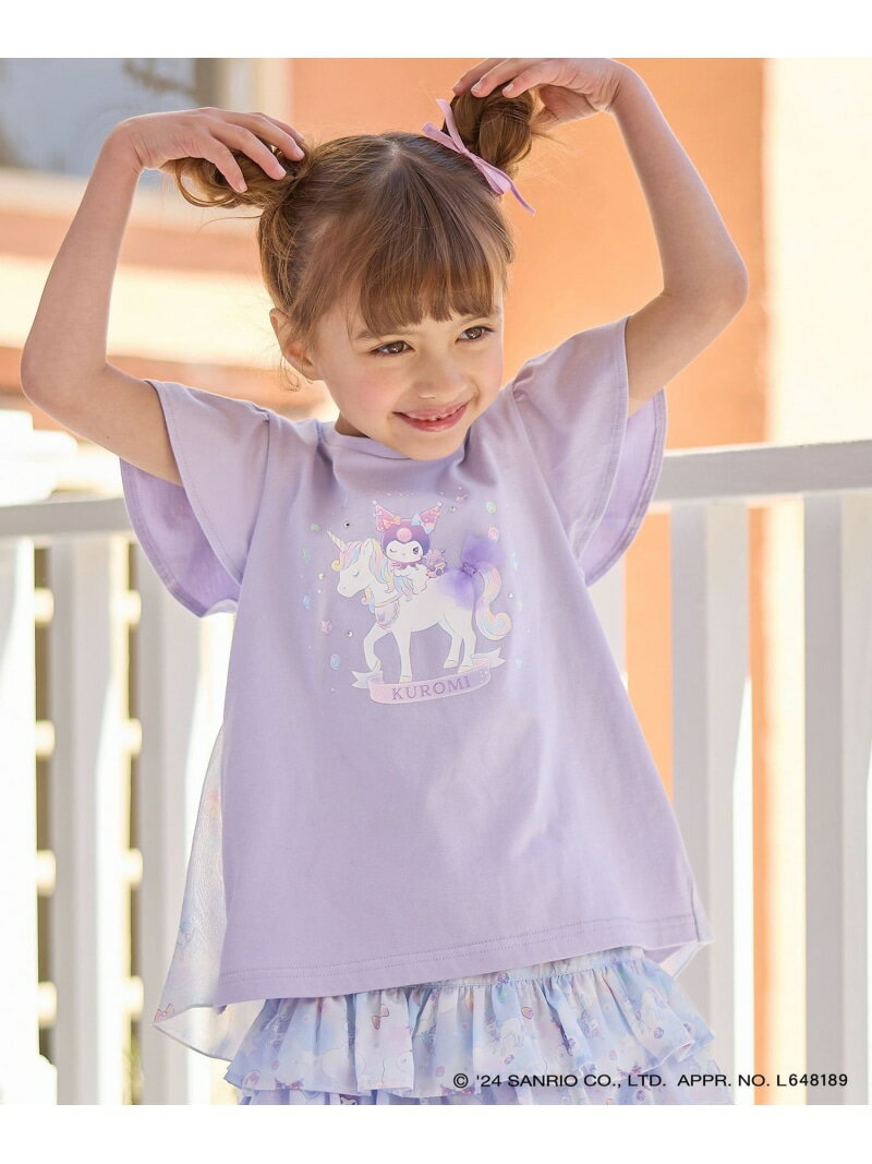 [SALE/30% OFF] [Sanrio Characters*any FAM] Back Shan T-shirt any FAM KIDS Any Femme Tops Cut and Sew T-shirt White Pink Purple [RBA_E] [Rakuten Fashion]