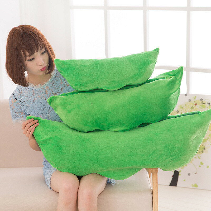 Cushion, stuffed toy, children, edamame, green peas plush toy, body pillow, children, toy, event, beer, green, present, beer, zippered, cute, removable, washable