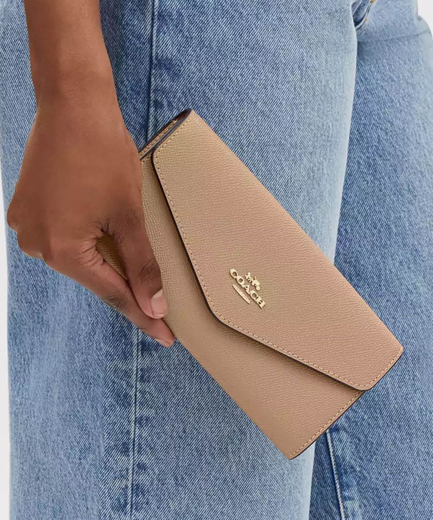 [SALE/62% OFF] COACH OUTLET Envelope Wallet Coach Outlet Wallet, Pouch, Case Wallet Beige [Free Shipping]