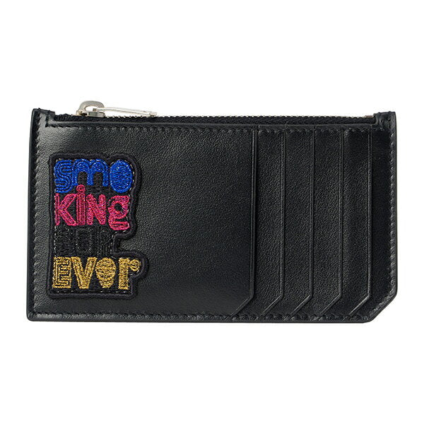 [3,000 yen off Super SALE coupon eligible] Saint Laurent card case SAINT LAURENT Smoking Forever 458593 0VG46 1077 Unisex Black