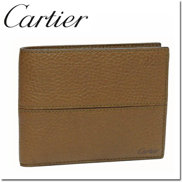 Cartier bifold wallet (no coin purse) Caramel saddle stitch L3001162 Cartier genuine product