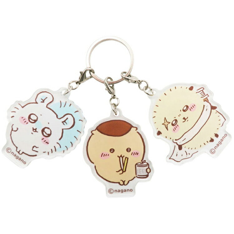 Chiikawa goods 3-row acrylic key chain Flyingfish Kurimanju Otter 677279