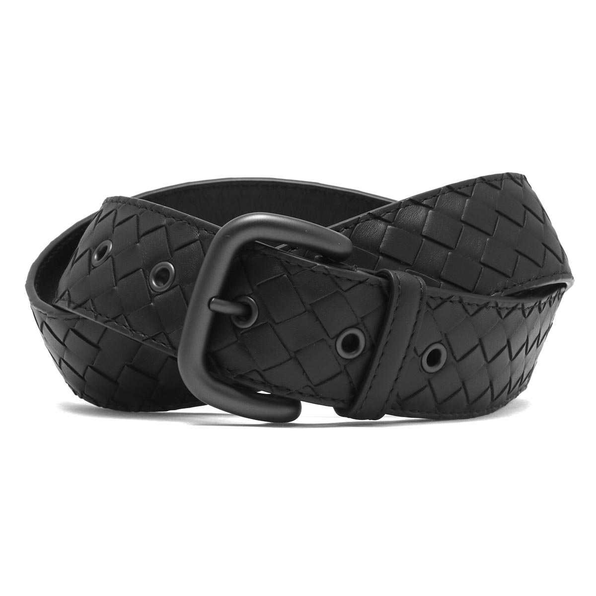 Bottega Veneta (Bottega Veneta) Belt Men's Intrecciato Black 173784 V4650 1000 BOTTEGA VENETA