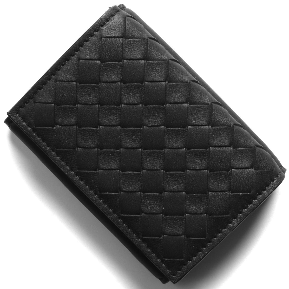 Bottega Veneta (Bottega Veneta) Tri-fold Wallet/Mini Wallet for Men Intrecciato Nappa Black & New Light Gray 515385 VO0B2 8885 BOTTEGA VENETA