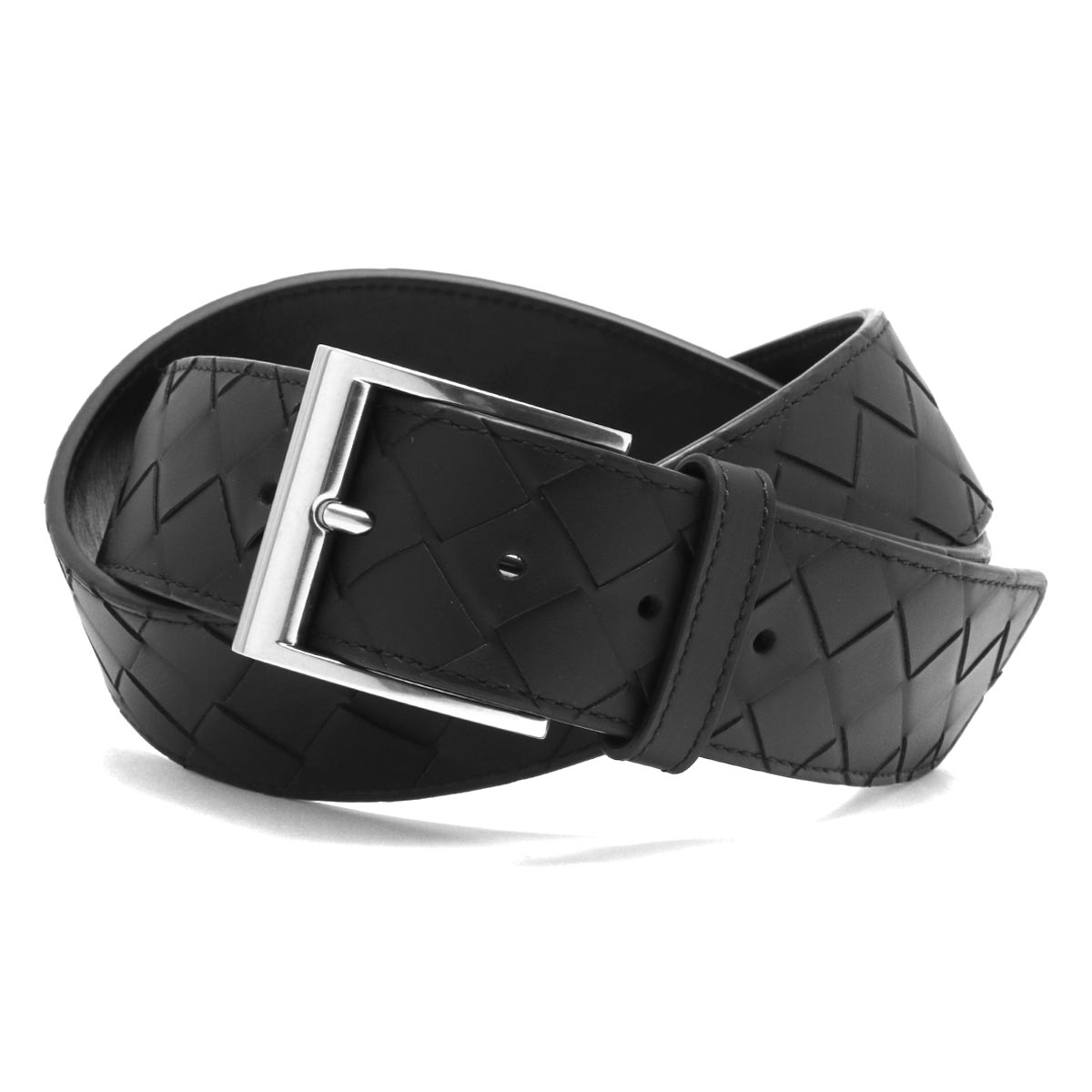 Bottega Veneta (Bottega Veneta) Belt Men's Intrecciato Black 609183 VCPQ3 1086 BOTTEGA VENETA