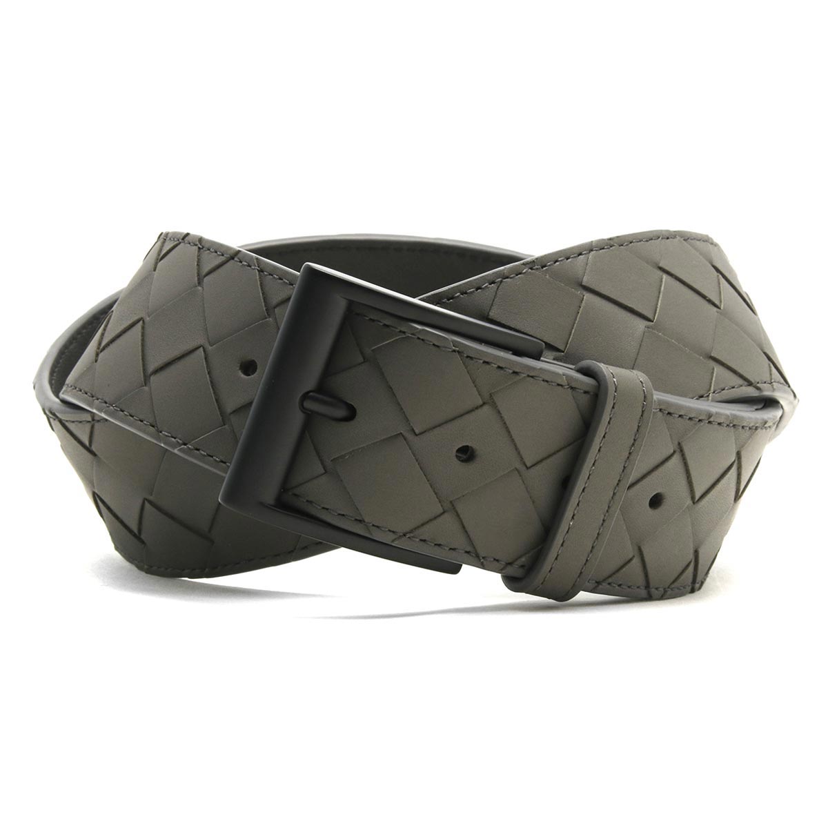 Bottega Veneta (Bottega Veneta) Belt Men's Intrecciato Grey 609183 VCPQ3 1445 BOTTEGA VENETA