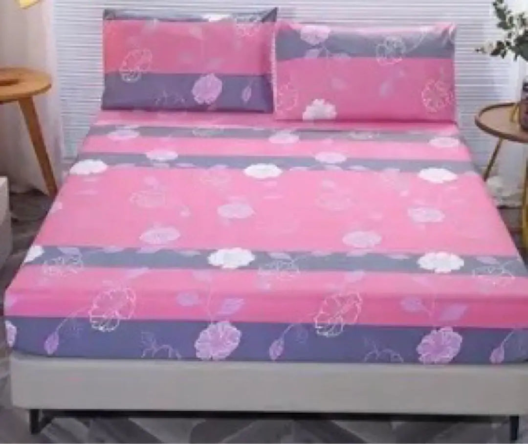 [Nueva y sin uso] Funda de cama rosa, tamaño matrimonial y 2 fundas de almohada