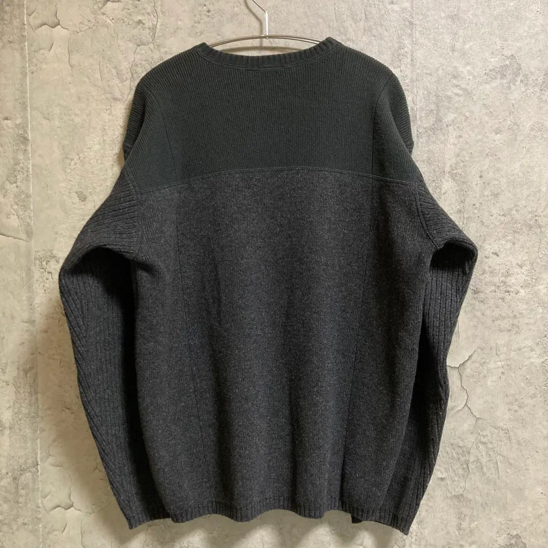 Made in Italy Trussaldi Switchable Lambwool Crew Neck Sweater with Chest Pocket