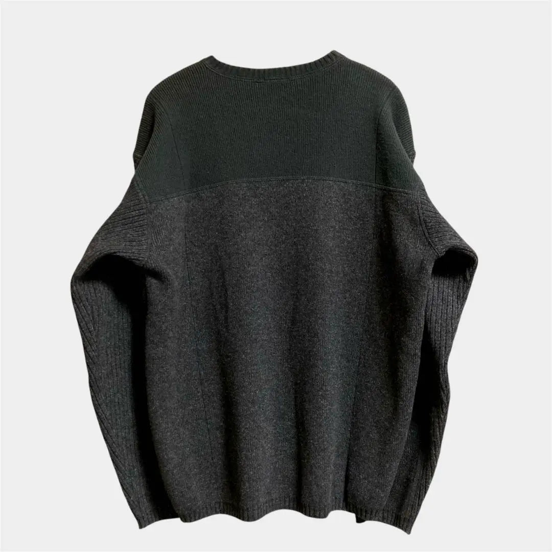 Made in Italy Trussaldi Switchable Lambwool Crew Neck Sweater with Chest Pocket