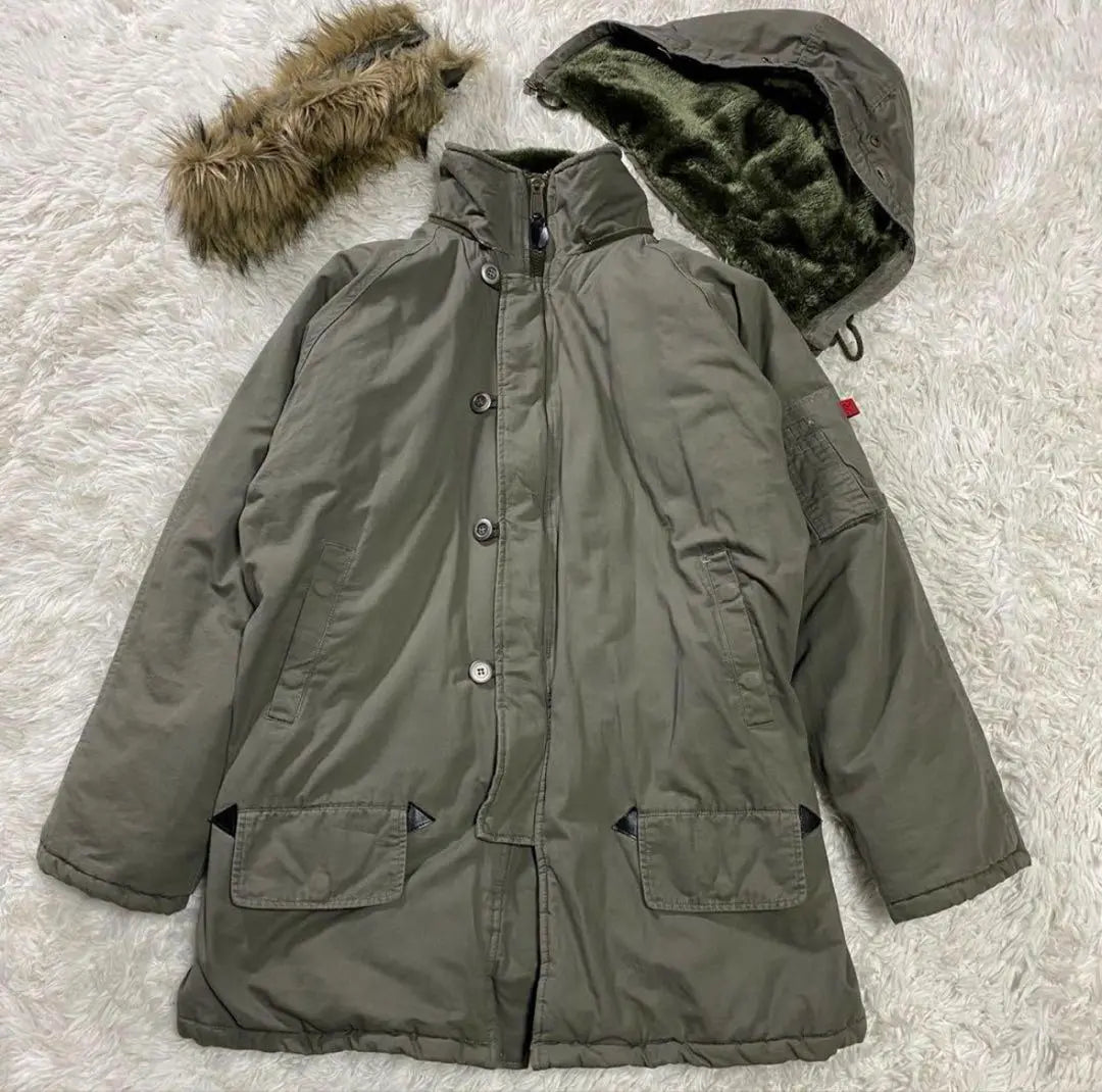 [Hard to get] ROTHCO✨ Vintage padded mod coat Hood & fur Khaki