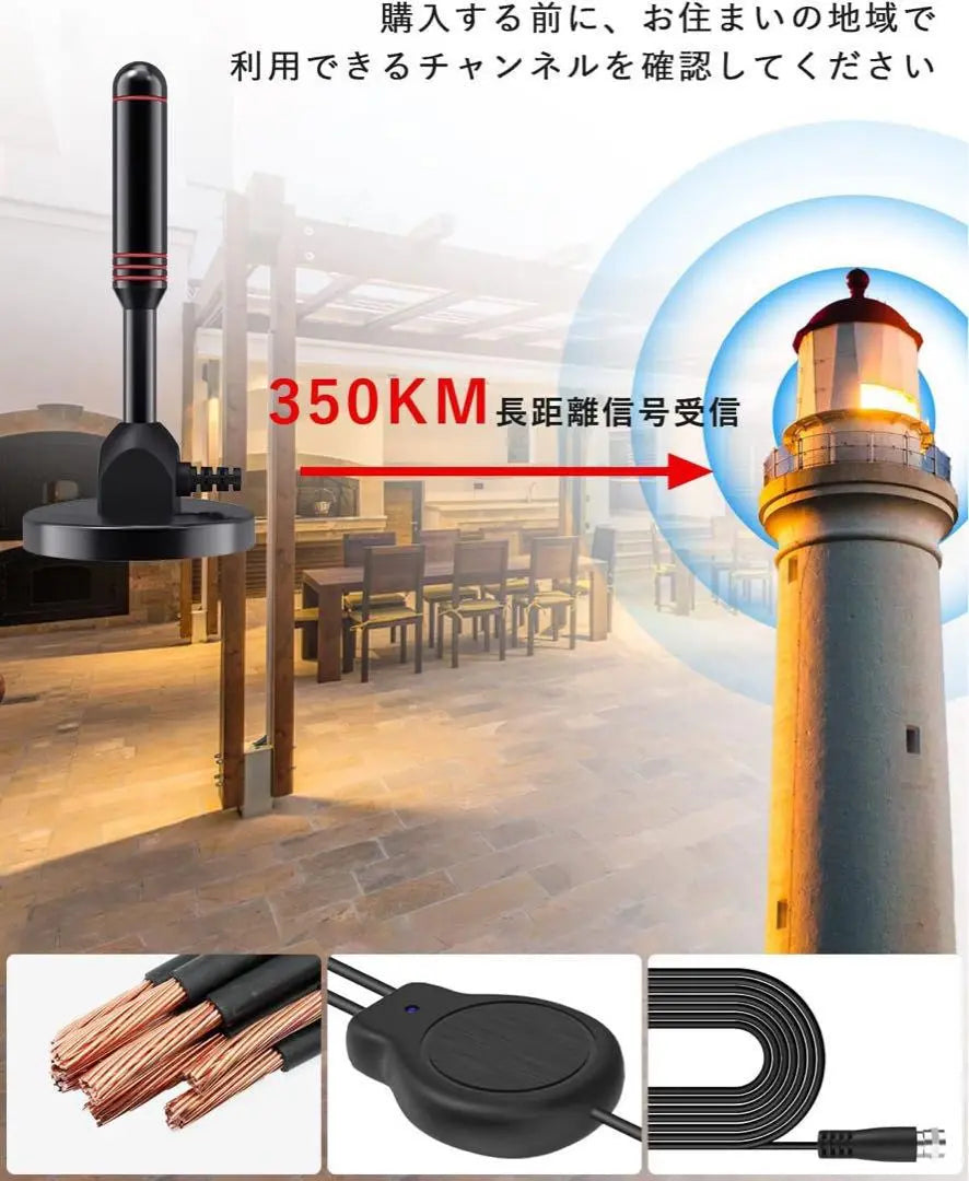 ✨️Limited to one item✨️ 8-23 Indoor antenna 450KM Reception range 4K HDTV 360