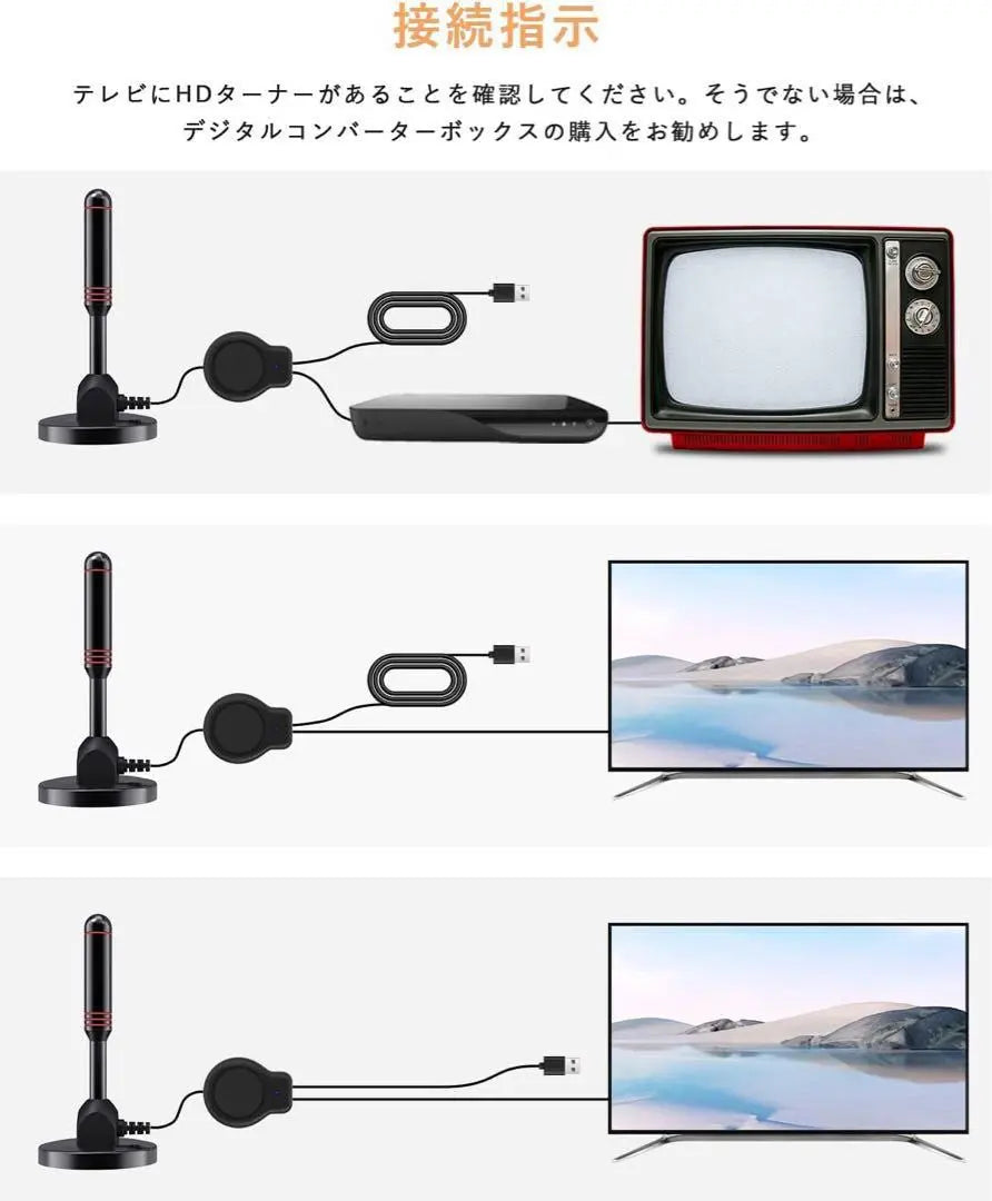 ✨️Limited to one item✨️ 8-23 Indoor antenna 450KM Reception range 4K HDTV 360