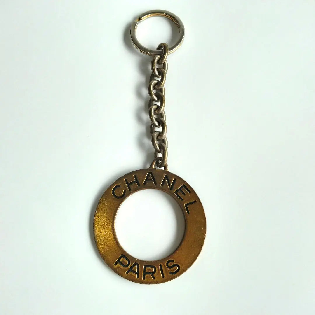 [Rare] CHANEL Keyring Keychain Charm Gold