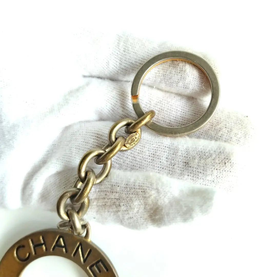 [Rare] CHANEL Keyring Keychain Charm Gold