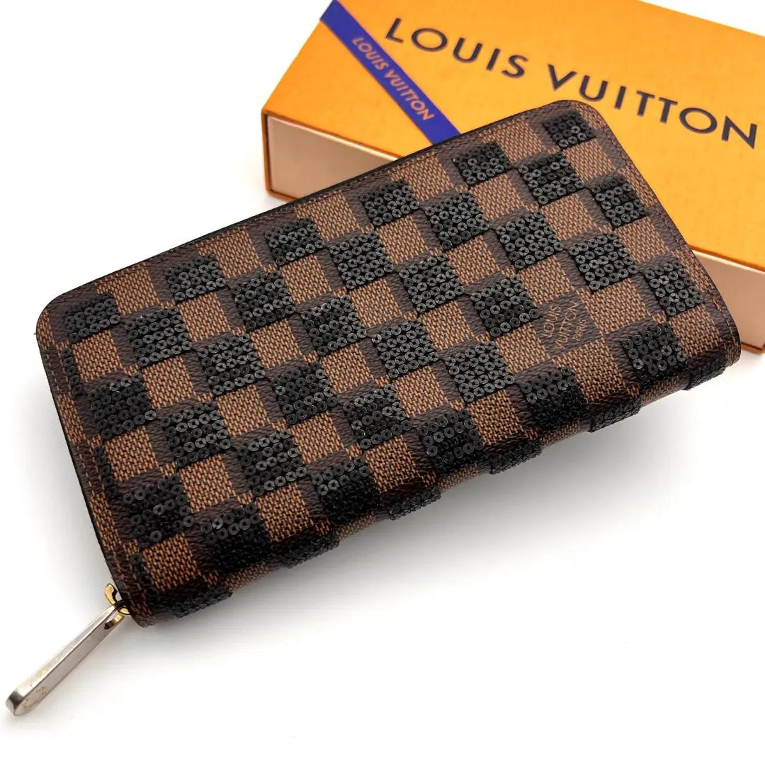 [Condición súper hermosa] Cartera Louis Vuitton Damier Prefall Piet Zippy