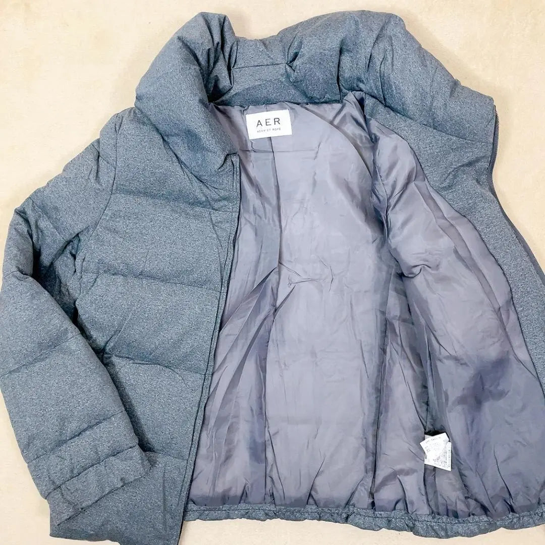 [Beautiful goods] Adamerope Volume Neck Small face Effect Zip -up and down jacket