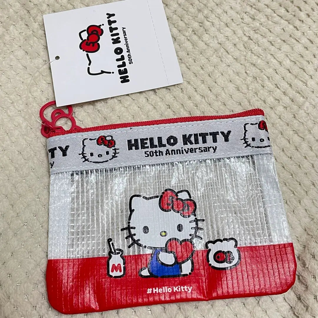 Hello Kitty Vinyl Flat Pouch HELLO Everyone! Sanrio