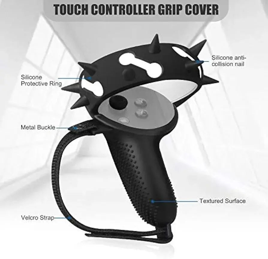 Funda protectora de silicona para control de realidad virtual ZBRGX Quest 2