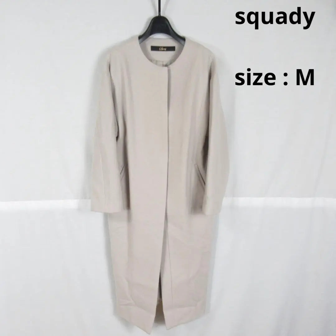 squady no collar coat wool outer jacket casual 38